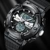FOXBOX 0046 Fashion Custom Logo Men Digital Watch Latest Silicone Strap Water Resistant Double Display in Stock Casual Watch