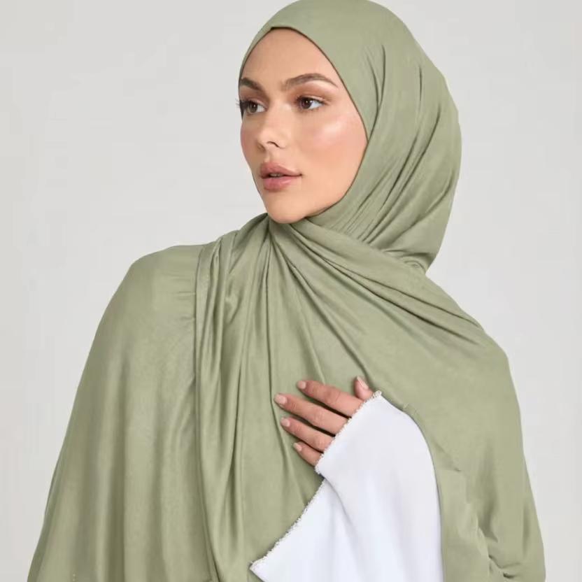 High Quality Muslim Head Wrap Stretchy Scarf Premium Jersey Modal Cotton Hijab Netherlands Women