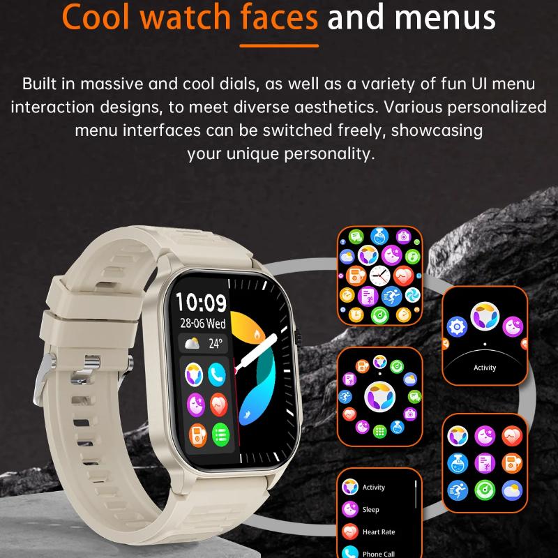 2025 New Women Smart Watch Flashlight 2.01” HD Display AI Voice Bluetooth Call Sports Watches Health Monitor Smartwatch Men