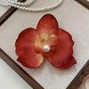 2024  Butterfly Orchid Flower Hair Clip Girl Hairpin Seaside Vacation Headwear Hair Accessories Side Clip Hair
