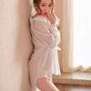 neat and for size boyfriend shirt [LIKENNY] See-through shirt, T-back, 2-piece set, transparent, women, sexy, cute, pajamas, blouse, cosplay, play,