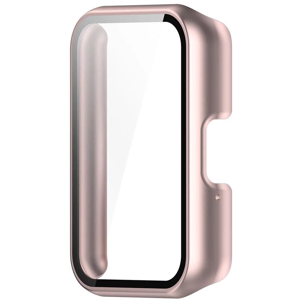 PC Watch Case Smartwatch Protective Cover with Tempered Glass Anti-Fall Dustproof for Samsung Galaxy Fit 3 SM-R390