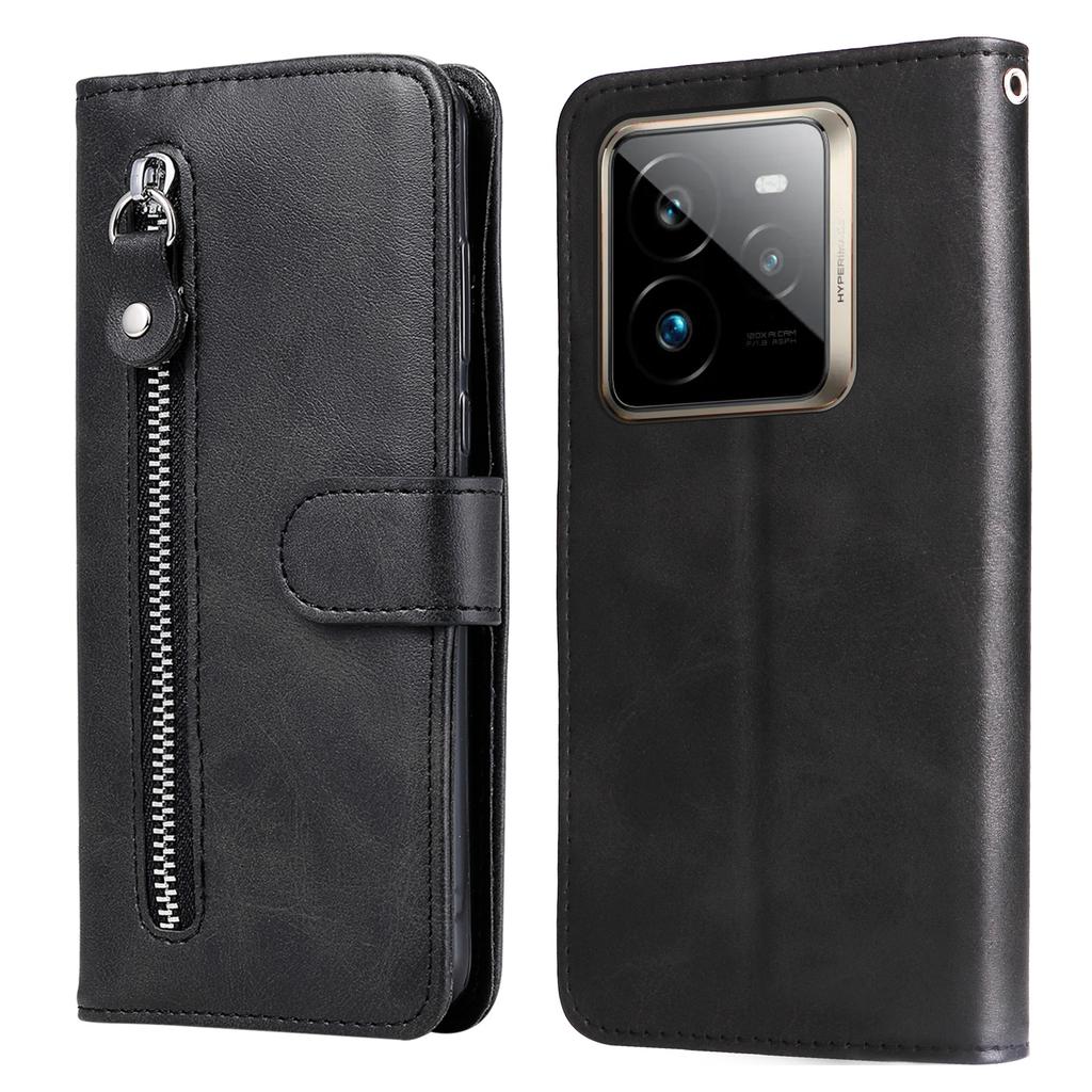 For Realme GT 7 Pro 5G Case Zipper Wallet Calf Texture PU Leather Phone Cover