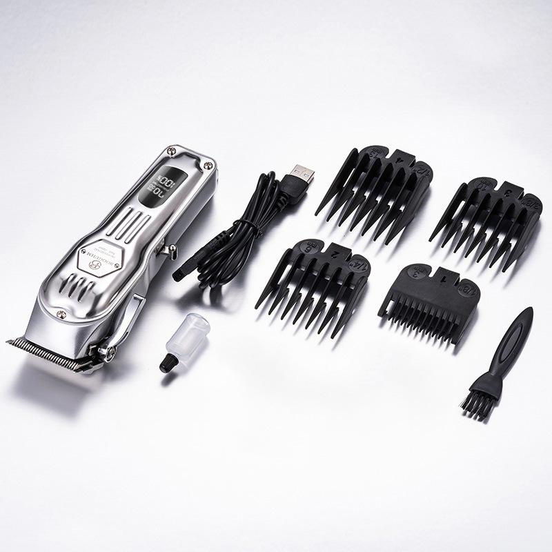Professional Full Metal Rechargeable Electric Hair Clipper Set for Hairdressing and Shaving