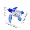 Glass Sea Turtle Statue Multifunctional Tabletop Ornament for Bookshelves