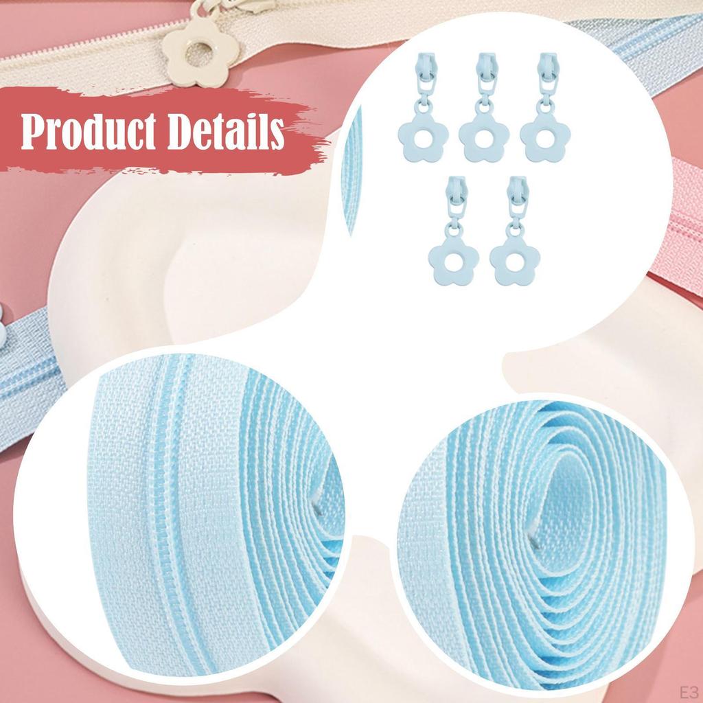 Coil Zippers Nylon Chain with Replacement Sliders for Garment Making