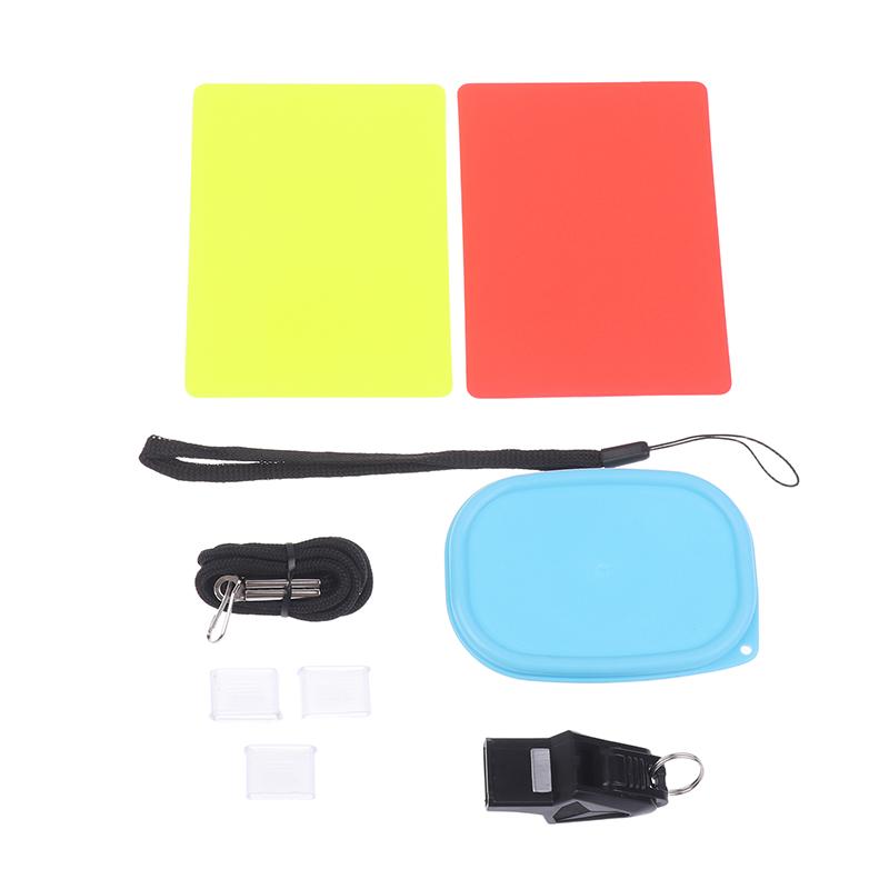 1Pc Whistle + Yellow And Red Cards For Basketball Soccer Volleyball Futsal And Handball Referees Futsal