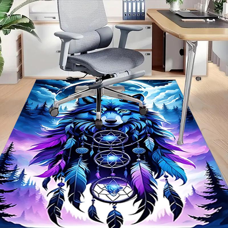1pc Wolf Dreamcatcher Carpet, Office Rug Outdoor Mat Home Decor Area Carpet Festival
