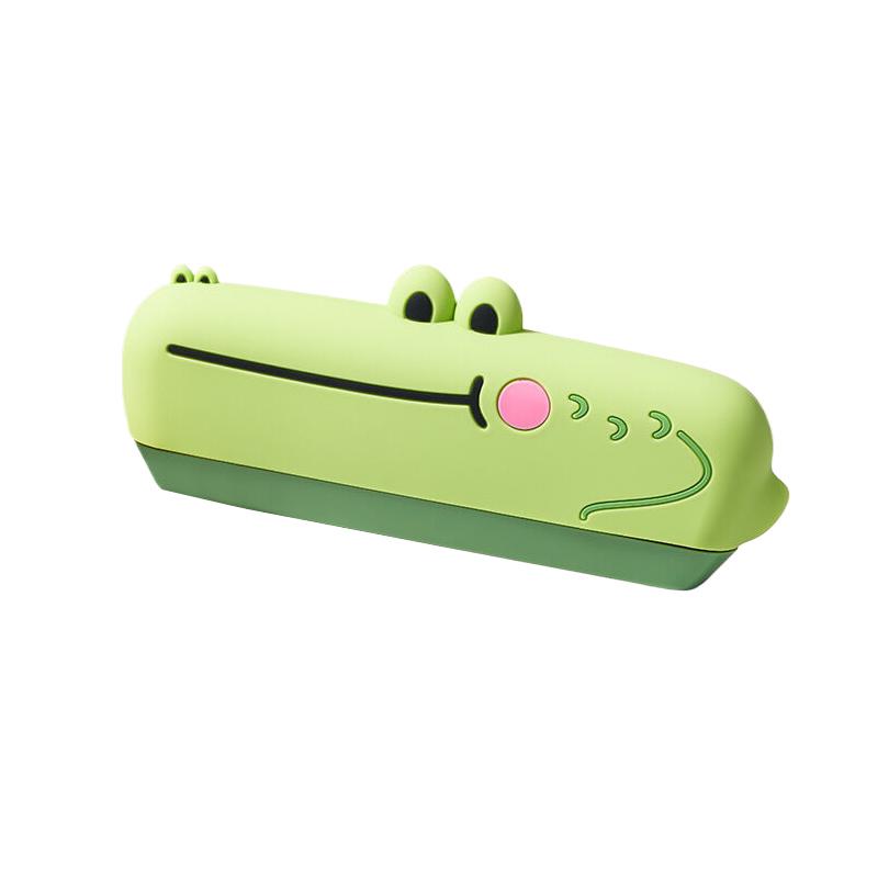 

16-дырочная мультяшная детская губная гармошка Силиконовая мини-губная гармошка для детей - Тональность C - Съемная, полностью моющаяся зелёный