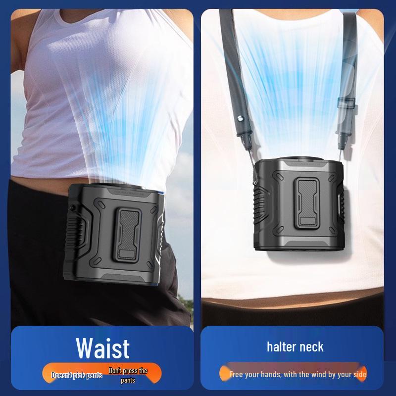 Portable USB Rechargeable Waist & Neck Fan with High Wind Power