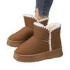 Foreign trade large size Northeast velvet thick-soled short snow boots women's cross-border matte leather warm thickened cotton boots
