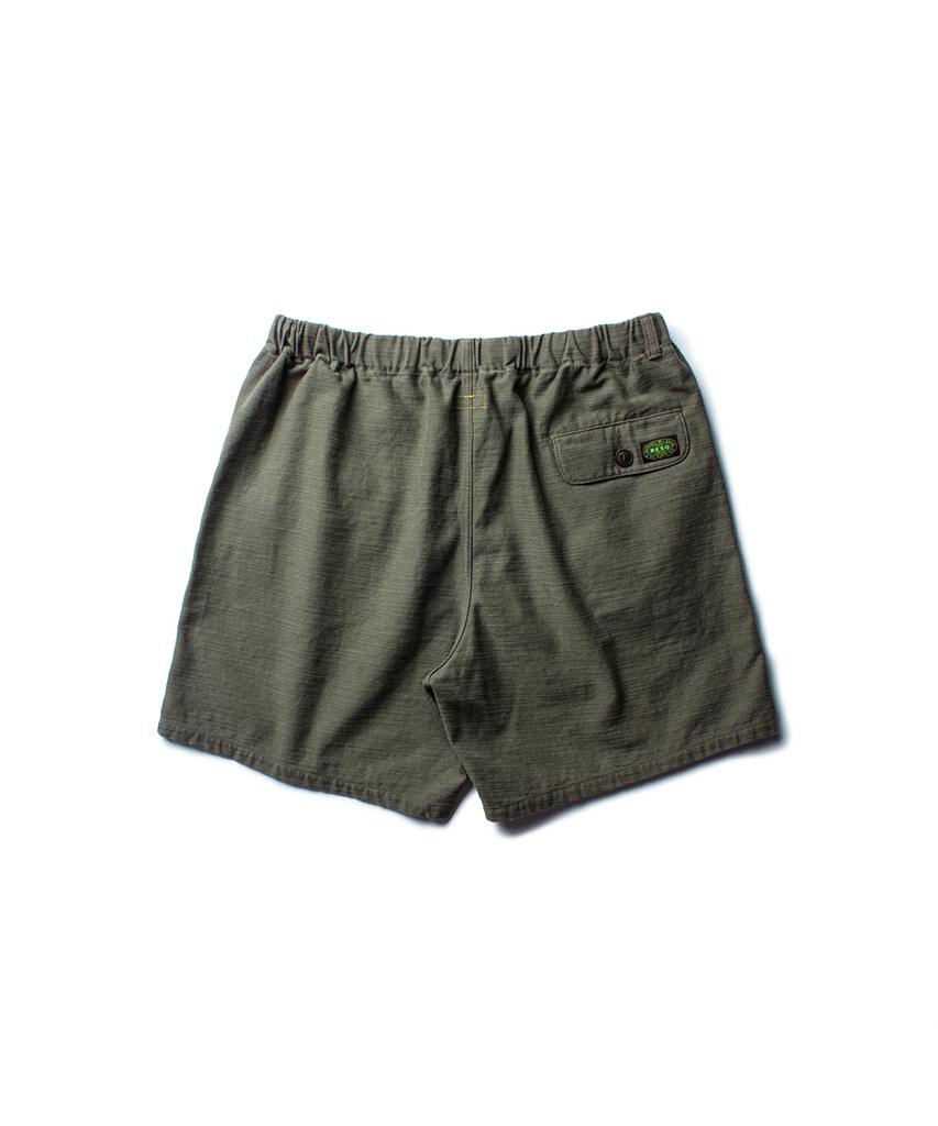 Deoleseukyu Cotton Slub Yosemite Camp Shorts [Moss Olive]