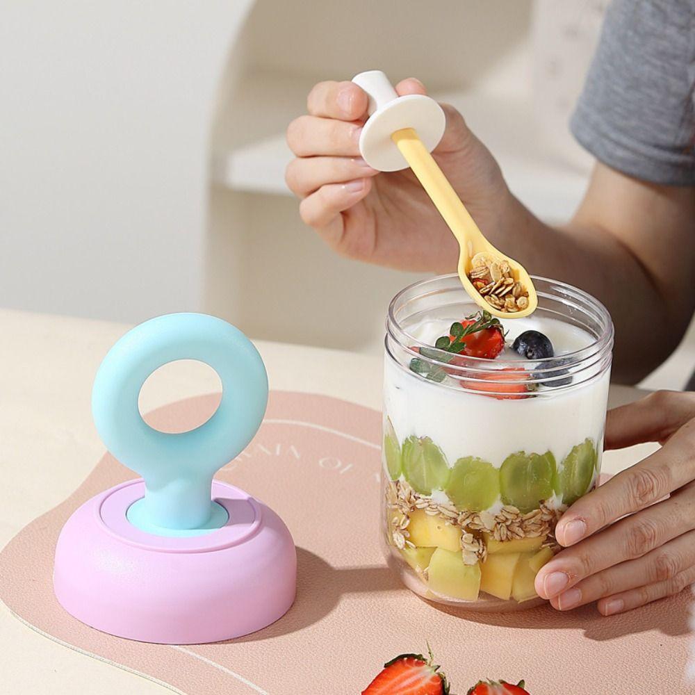 Handheld Yogurt Bowl 500ml Oats Container New Breakfast Cups  for Oatmeal Cereal Nut Yogurt