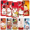 Lucky Cat Maneki Neko Japanese Phone Case For Samsung Galaxy A52 A32 A22 A12 A02S A50S A30S A51 A31 AA71 Note 20 Ultra 10 S10 Pl