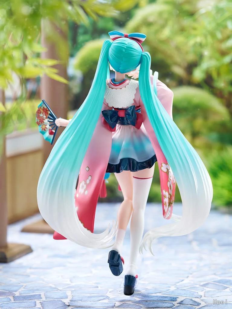 In Stock Original TENITOL New Tokyo Series Hatsune Miku Kimono Desktop Cute Anime Action Figure Toy Gift Model Collection