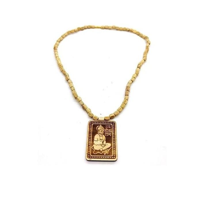 TreegoArt Fashion Hand Made Original Jai Sita Ram Tulasi kanthi Mala With Hanuman Locket Chain For Men And Women - Pack Of 1