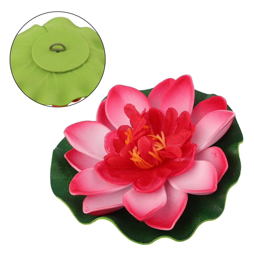 5 PCS/Set Artificial Fake Floating Water Lily Flower Pond Plant Garden Pool Ornament Realistic Lily For Wedding Garden Outdoor