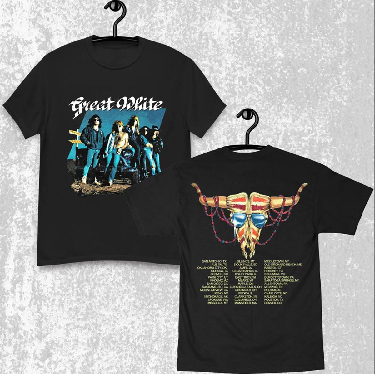 Great White Hooked Tour Shirt Unisex T-Shirt All Size S To 5XL MI493 XXXXL