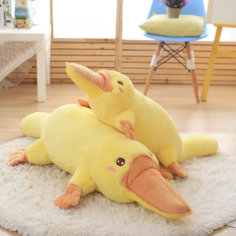 Cute Platypus Plush Toy Stuffed Lying Animal Pillow Back Cushion Kids Sleeping Companion Toy Birthday Gifts for Girlfriend