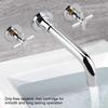 Brass Basin Hot and Cold mixing Tap Concealed Bathroom Sink Faucet Mount on Wall Sliver