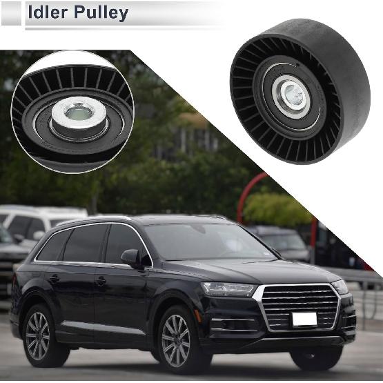 Motoforti Drive Belt Idler Pulley for Suzuki Grand Vitara 2005-2015 Serpentine Tensioner Pulley Idler with Bolt Washer No.1753078K01 Plastic Black 1