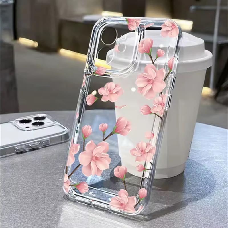 Clear Phone Case Flower Casing For Samsung Galaxy Note 20 S23 S21 Ultra S22 S20 FE Plus A14 A34 A35 A52 A05 A05S A53 A04 A04E