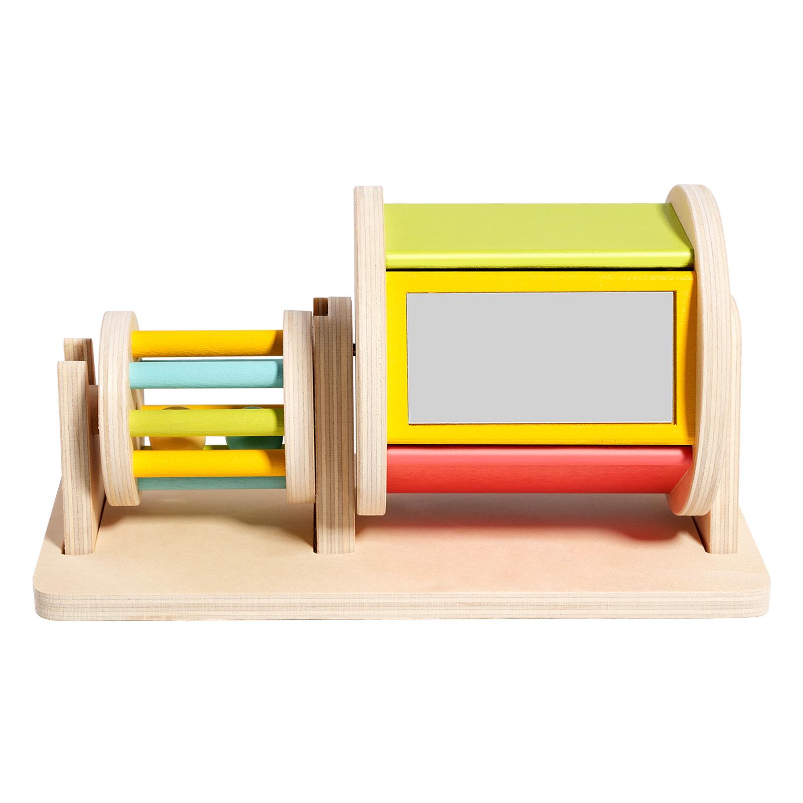 

Wooden Textile Drum Infant Color Cognition Sensory Concentration Toys Hand-Eye Coordination Early Education Tools
