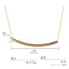 Lala Christie Women's 18K Gold Bar Smile Design Necklace (lp51-0026-yg)