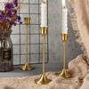 Vintage Elegant Metal and Aluminum Set of 3 Tabletop Candle Holders, Suitable for Wedding Anniversary, Home and Hotel Decoration