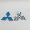 xksh2 1pcs ABS chrome 47mm for Mitsubishi car Emblem Steering Wheel Center Badge Steer sticker Decal Styling Auto accessories