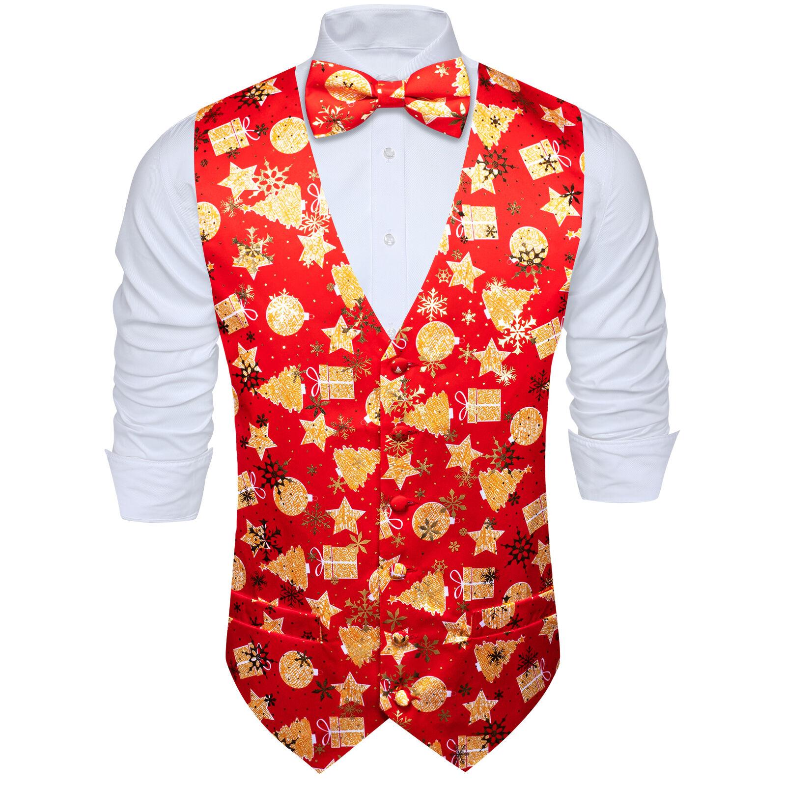 

Чоловічий жилет Barry.Wang Жилет Метелик Краватка Хустка Запонки Жакардовий шовковий весільний набір для побачень S