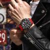 POEDAGAR Orologio da Polso da Uomo di Lusso Cronografo Sportivo Cinturino in Silicone Orologi Impermeabile Luminoso Data Orologio al Quarzo Moda