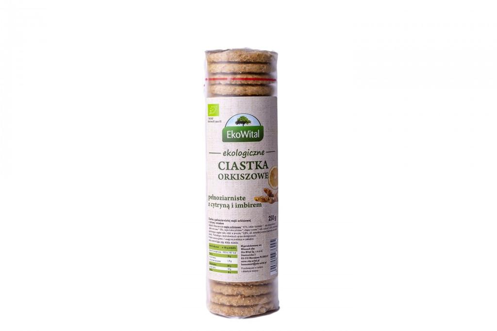 EkoWital WHOLEGRAIN SPELT BISCUITS GINGER AND LEMON ORGANIC 250g