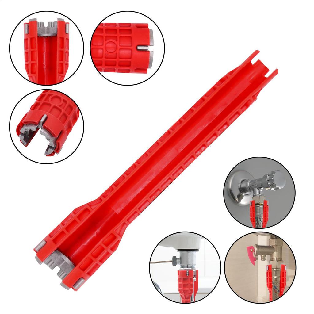 Klucz 14 w 1 do kranu umywalkowego narzędzie naprawcze antypoślizgowy klucz montażowy do kranu kuchennego łazienkowego klucz do instalacji hydraulicznej