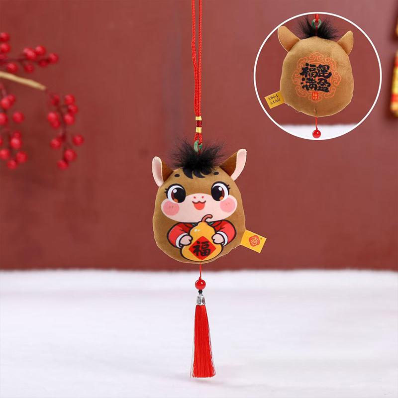Horse Year Mascot Doll Pendant Chinese Zodiac Horse Tassel Pendant Backpack Hangings Decoration Gifts