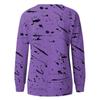 Women's Fashion Printed Tops Casual Round Neck Long Sleeve Tops