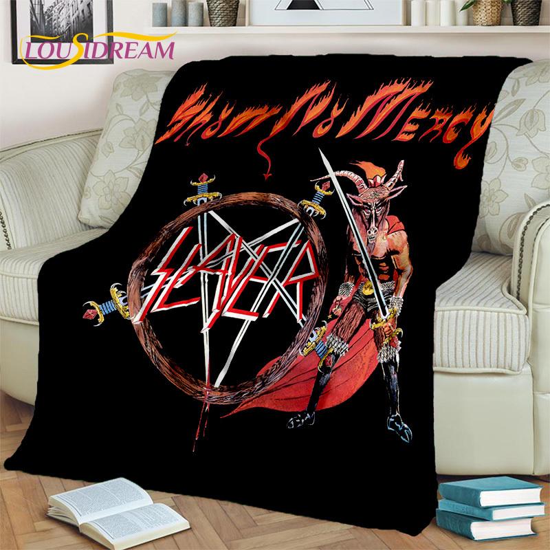 Rock Heavy Metal Slayer Band Blanket,Soft Throw Blanket for Home Bedroom Bed Sofa Picnic Travel Office Rest Cover Blanket Kids