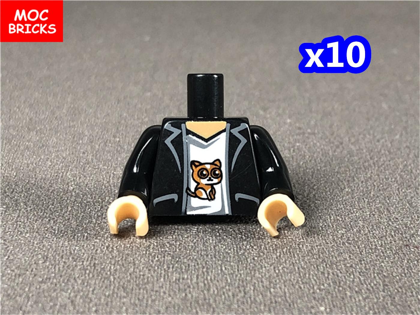 

10pcs MOC Bricks Suit Chef doctor Body Component Torso Constructing Blocks Accessories Assembles Particles Toys Presents