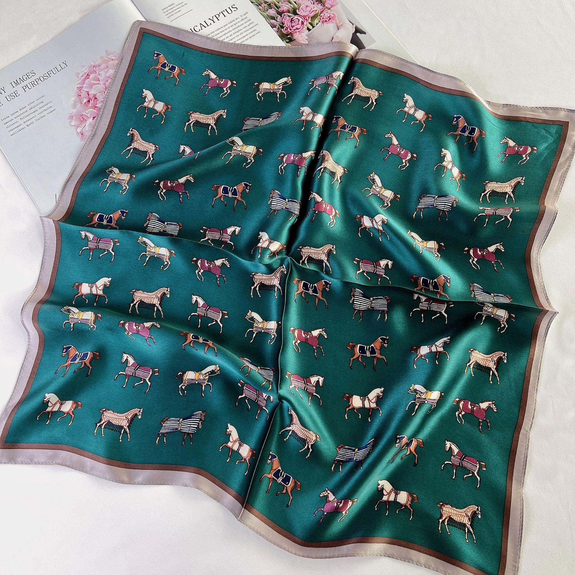 

53 * 53 см. Модний жіночий шовковий квадратний шарф. Пов’язка на голову 53*53cm