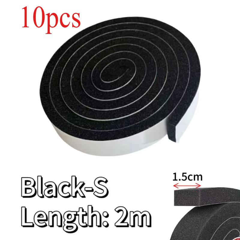 1-10Rolls Door Window Sealing Strip Self-Adhesive Sponge Foam Soundproof Tape Windproof Dustproof Door and Window Gap Seal Strip