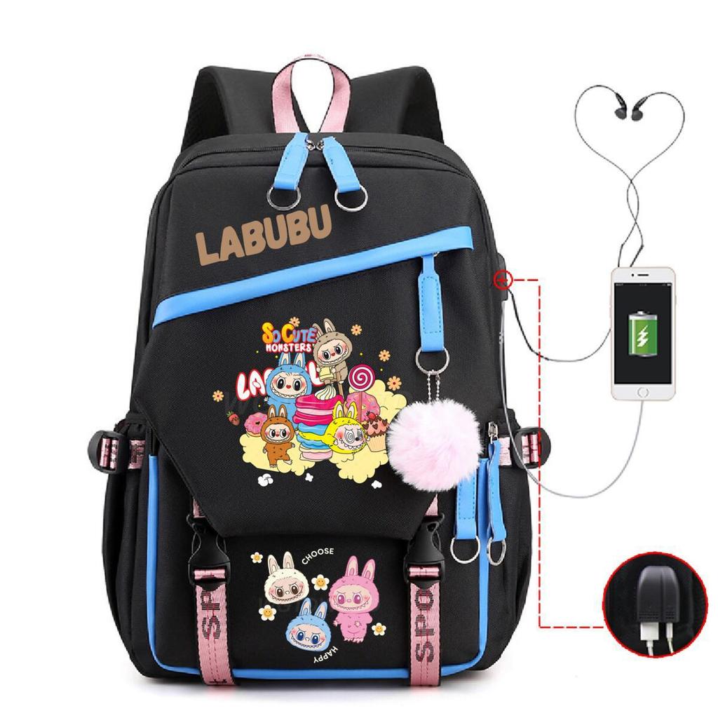 New Printed Junior High School Students Schoolbag Large-capacity Spine Backpack