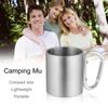 Sprzęt zewnętrzny Kubek górski 350 ml Kubek z karabińczykiem ze stali nierdzewnej Kubek kempingowy zastawa stołowa
