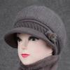 Hat Female God Mother Knitted Wool Hat Grandma Piled Thick Warm Elderly Cold Cotton Hat