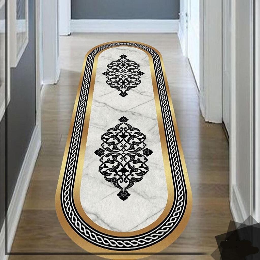 ePeddler Domů Zlatý mramorový vzor Digitální tisk Omyvatelný protiskluzový kožený podstavec Nová generace Obývací pokoj, kuchyně, ložnice Koberec