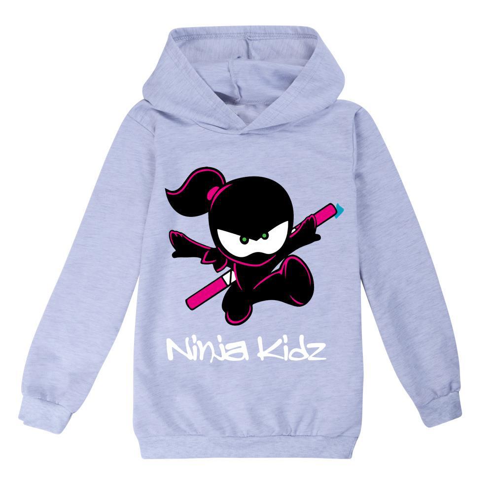 Children's long-sleeved cartoon print hooded sweatshirt