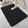Cross-Border Coral Fleece Embossed Solid Color Stone Bathroom Mat.
