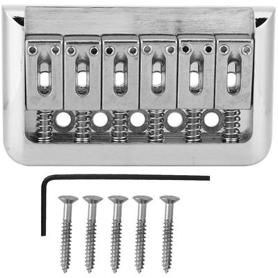 Professionelle Metall-Sechssaiter-Brücke für 6-saitige E-Gitarre (Silber)