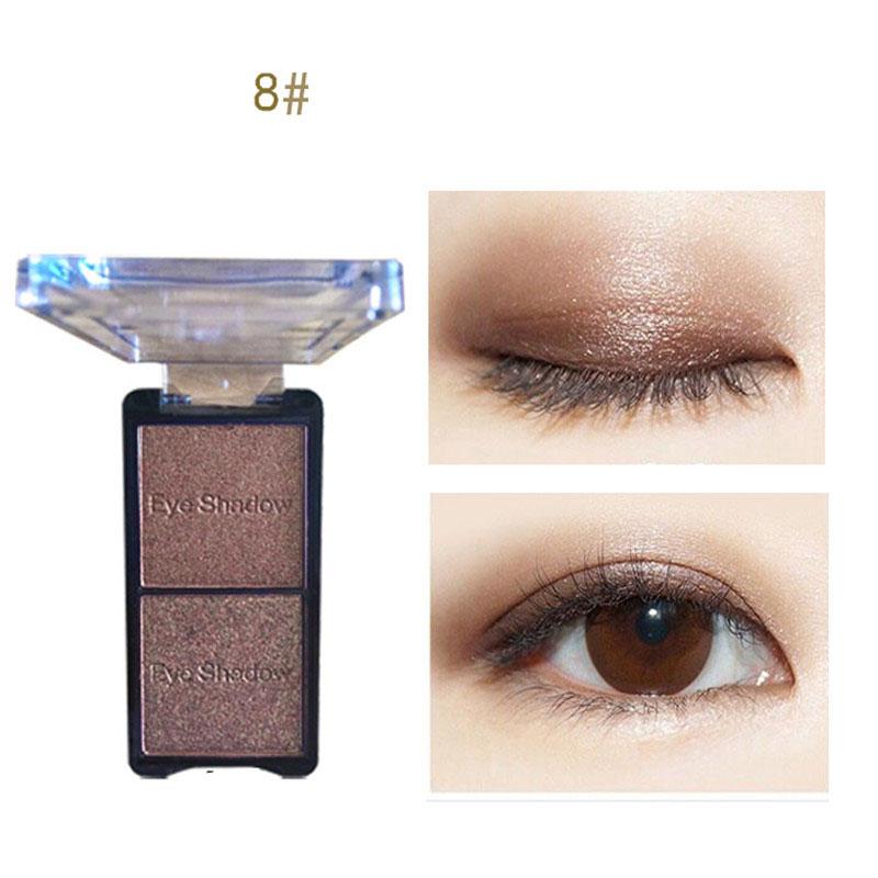 

Палитра для макияжа двухцветных теней для век с перламутровым эффектом «Картофельное пюре» и «Земляной цвет» 08#