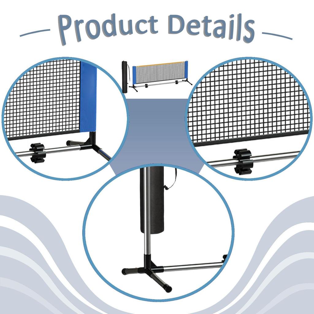 Portable Badminton Net Set Easy Setup Sport for Yard Backyard Game Beach Stainless Steel