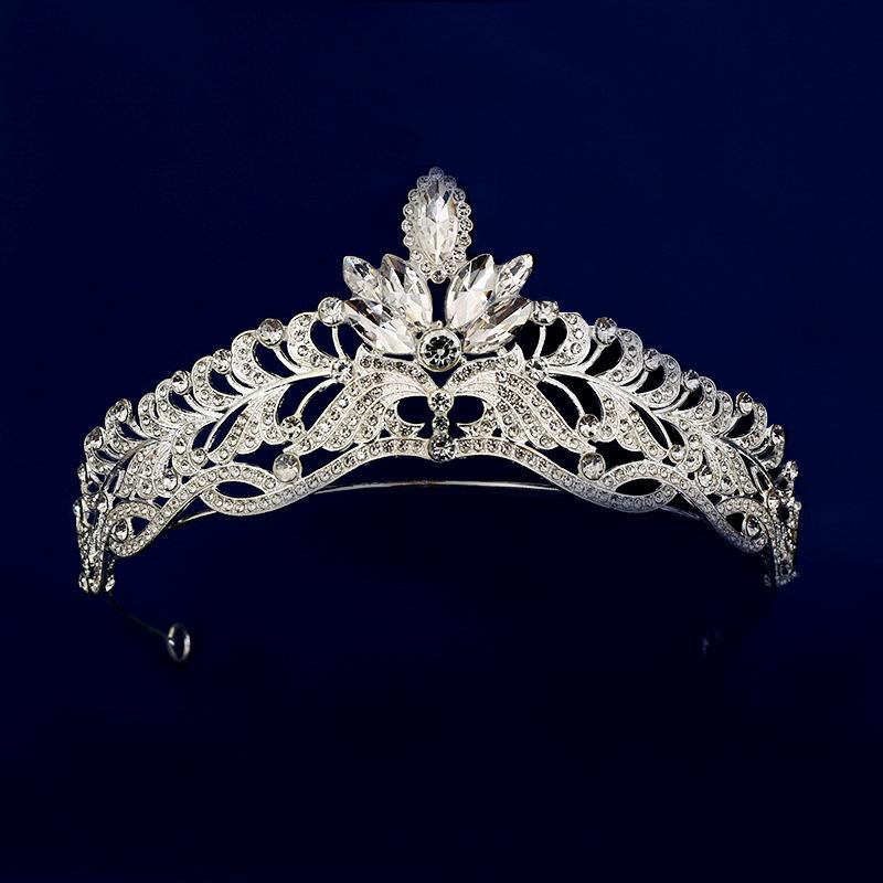 Bridal jewelry wedding tiara princess crown birthday party performance crown flower headband hair accessories tiara